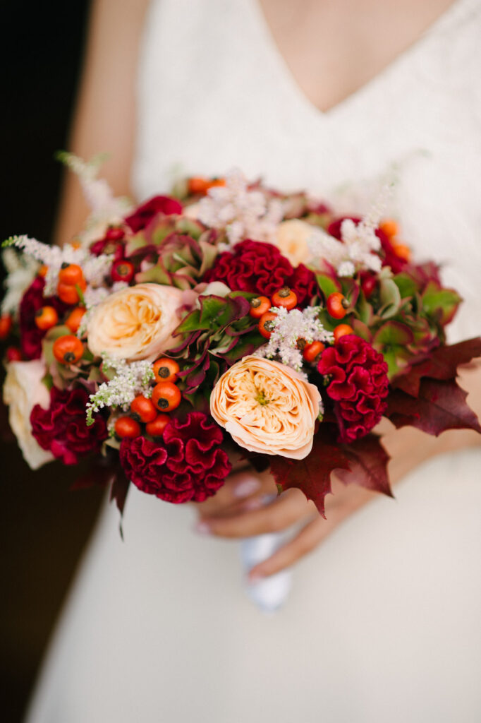Colourful bridal bouquet 